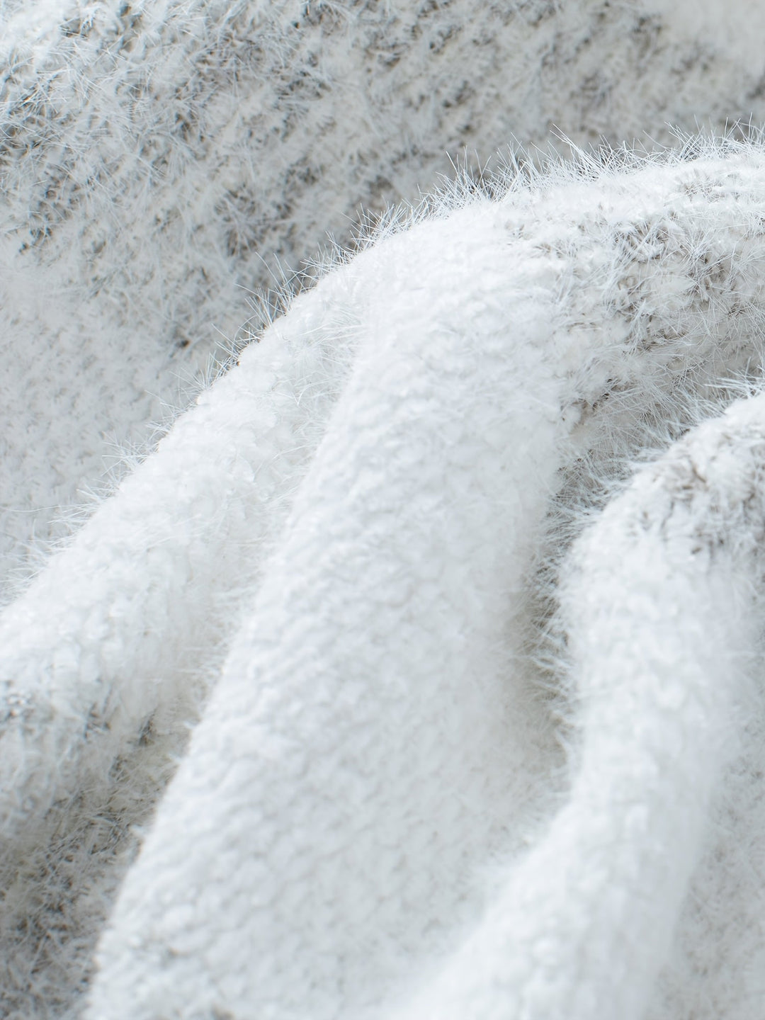 Dames coltrui met horizontale strepen, lange mouwen en gestructureerd oppervlak