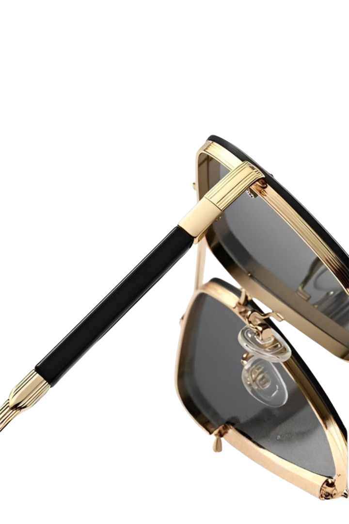 Damen Sonnenbrille mit Aviator-Rahmen und Doppelsteg aus Metall