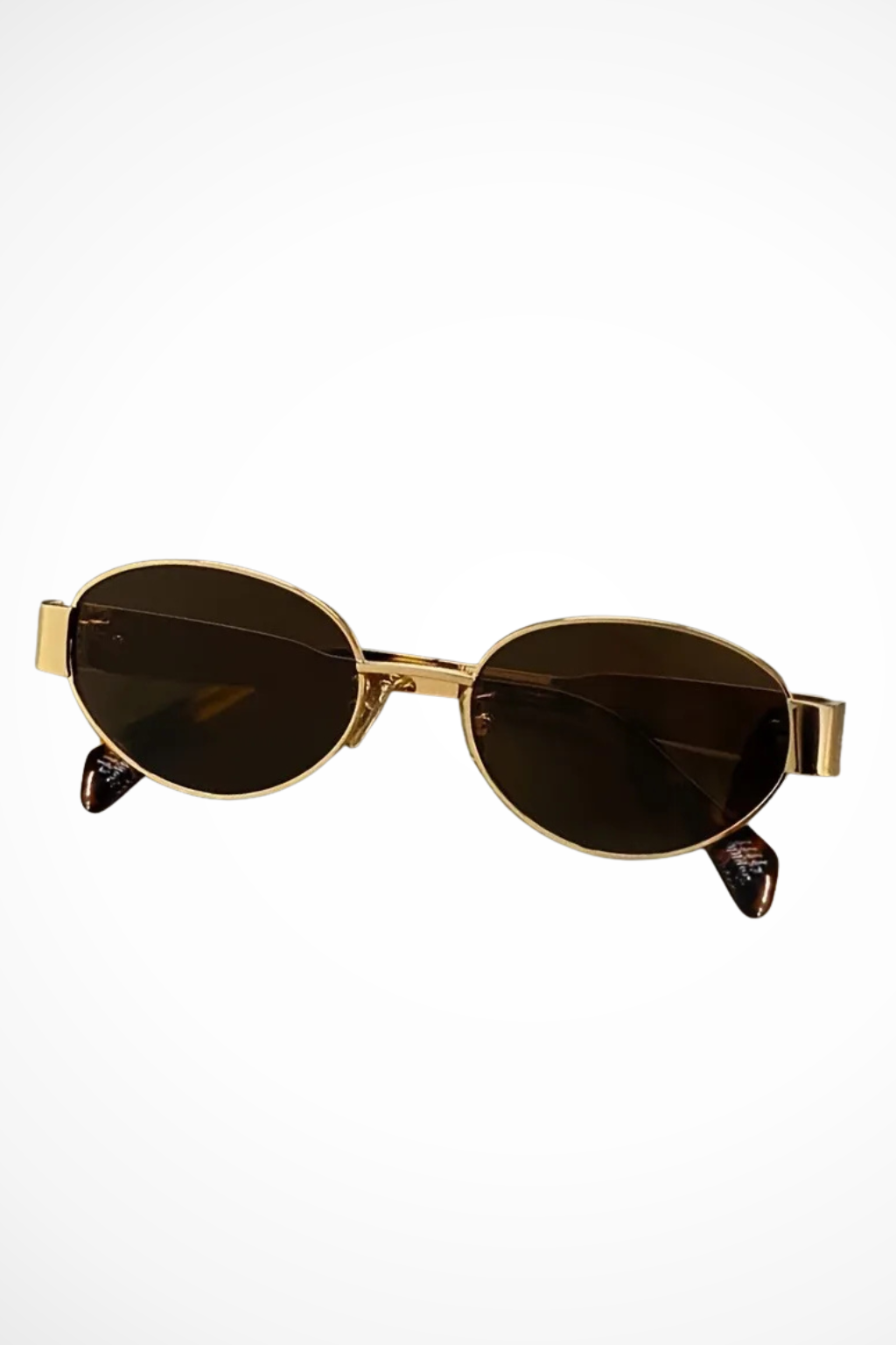 Damen Sonnenbrille mit ovalem Rahmen und Metallgestell