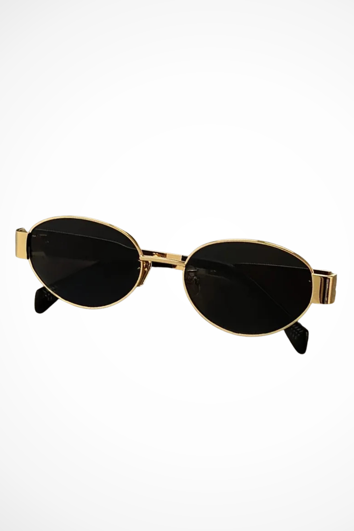 Damen Sonnenbrille mit ovalem Rahmen und Metallgestell