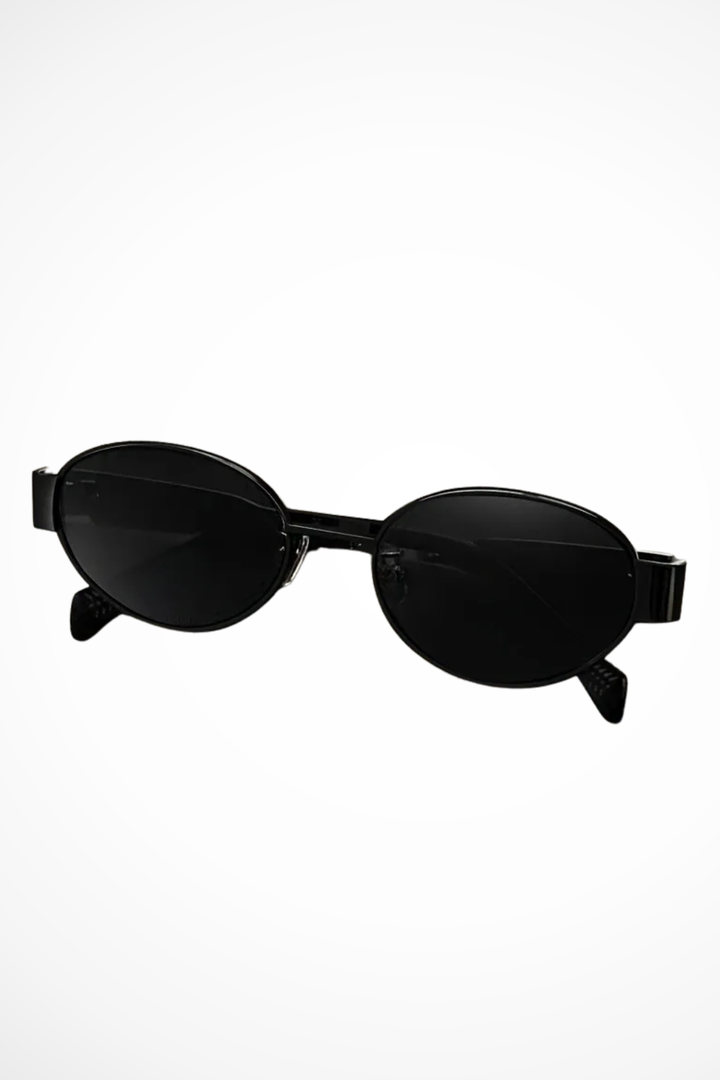 Damen Sonnenbrille mit ovalem Rahmen und Metallgestell