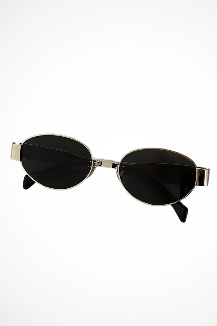 Damen Sonnenbrille mit ovalem Rahmen und Metallgestell