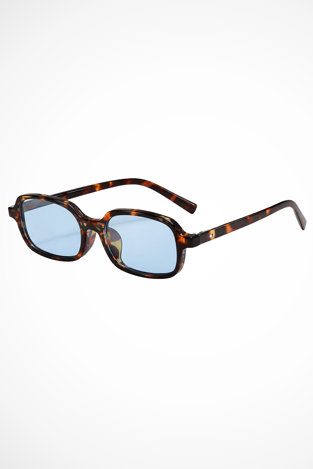 Damen Sonnenbrille mit Rechteckrahmen und abgeschrägten Ecken