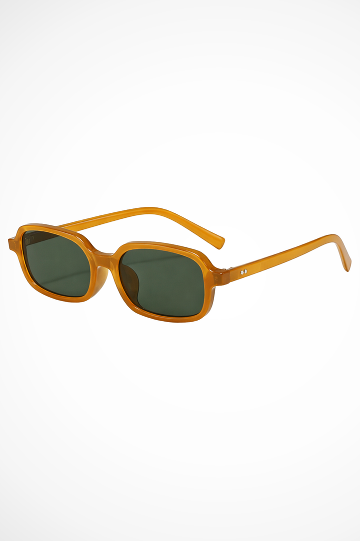 Damen Sonnenbrille mit Rechteckrahmen und abgeschrägten Ecken