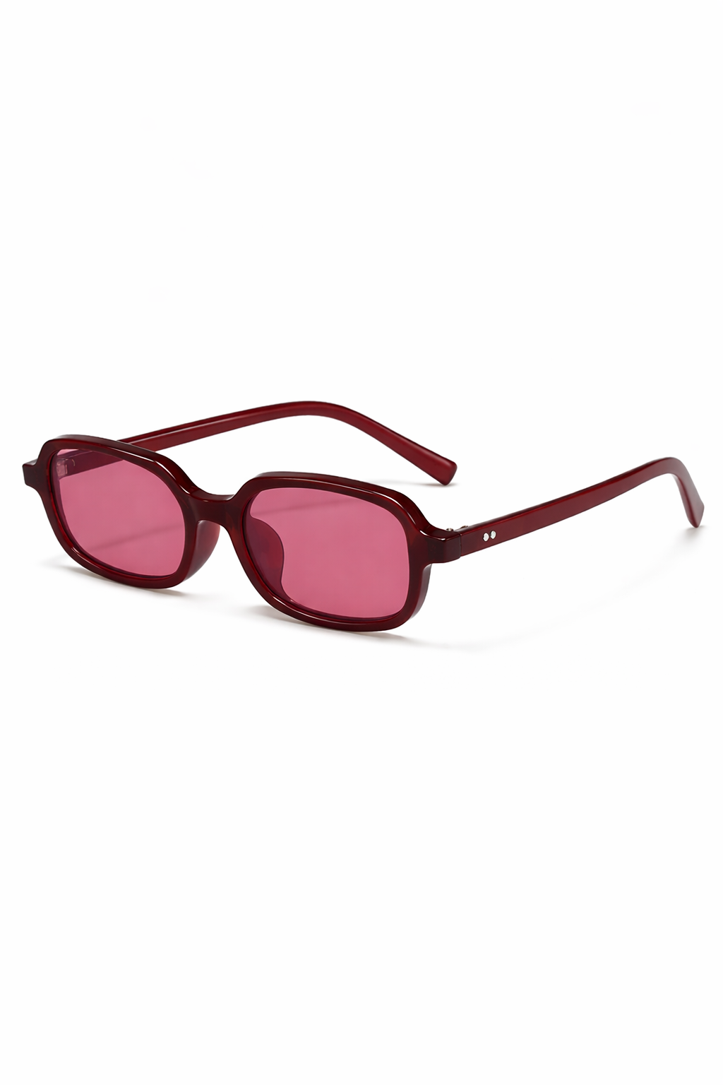 Damen Sonnenbrille mit Rechteckrahmen und abgeschrägten Ecken