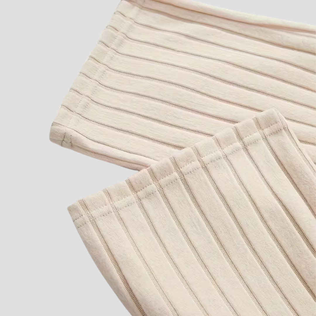 Dames tweedelig set met V-hals top en wijde broek