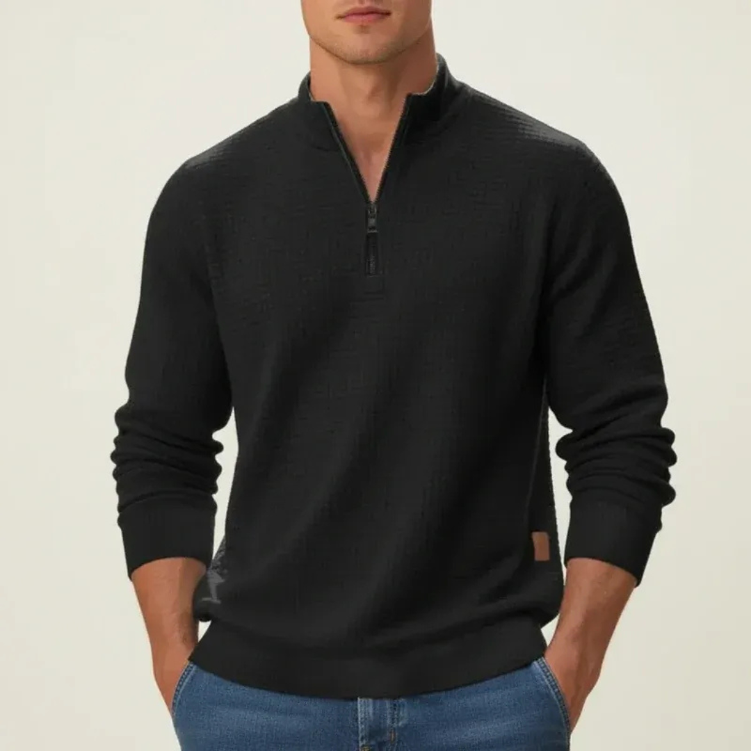 Daniel | Herren Strickpullover mit Quarter-Zip