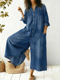 Denise | Langärmliger Denim Jumpsuit
