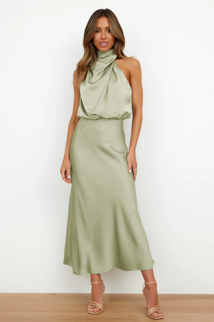 Doris | Damen Elegantes Neckholder-Abendkleid