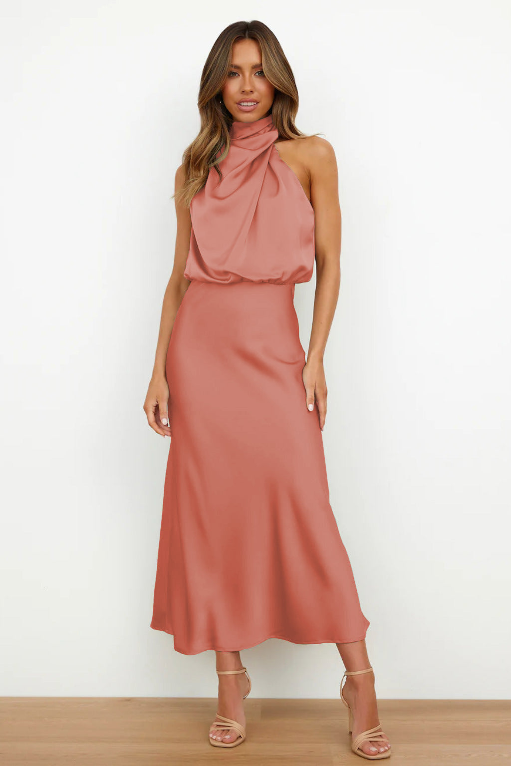 Doris | Damen Elegantes Neckholder-Abendkleid