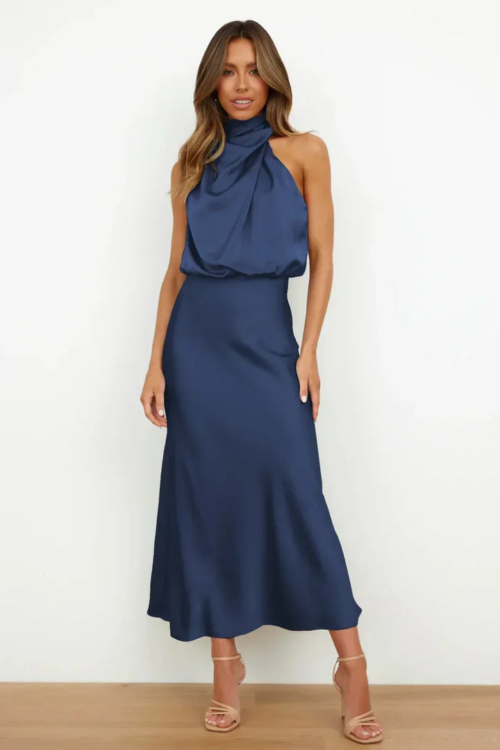 Doris | Damen Elegantes Neckholder-Abendkleid