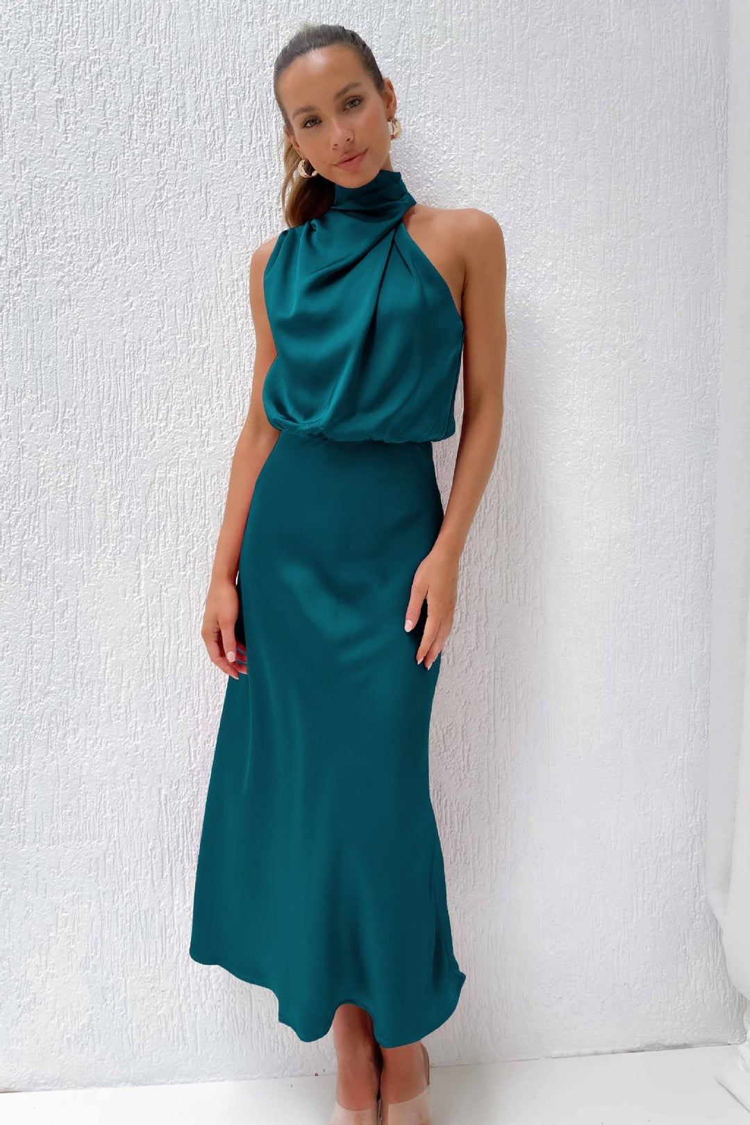 Doris | Damen Elegantes Neckholder-Abendkleid