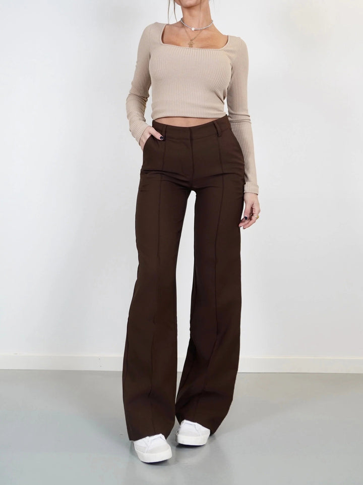 Marlene | Damen Weite High-Waist Marlenehose