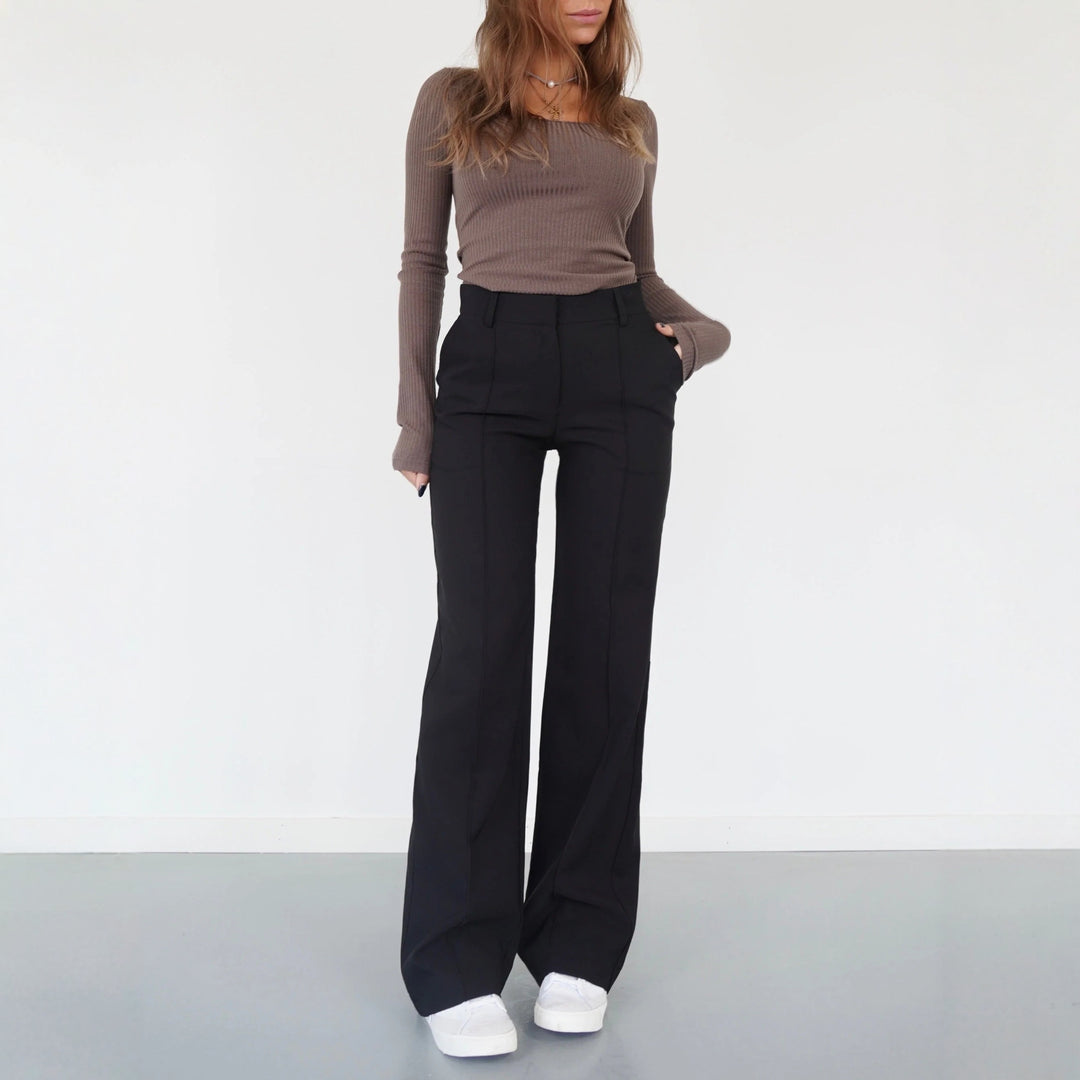 Marlene | Damen Weite High-Waist Marlenehose