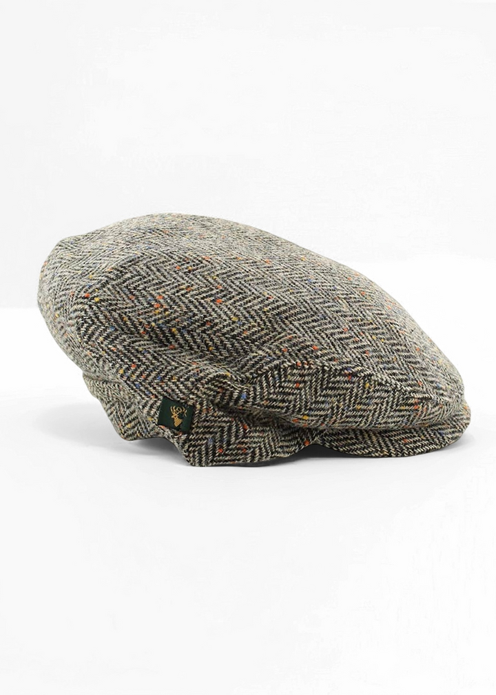 Eberhard Herren Flatcap mit Fischgrätstruktur