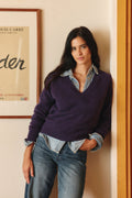 Elisa | Damen Strickpullover mit V-Ausschnitt und klassischem geradem Schnitt