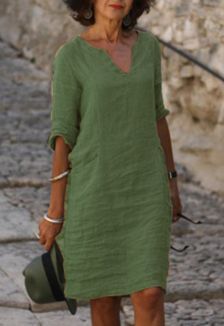 Elvy | Elegantes Kleid mit V-Ausschnitt