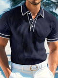 Emilio | Herren geripptes maßgeschneidertes Poloshirt