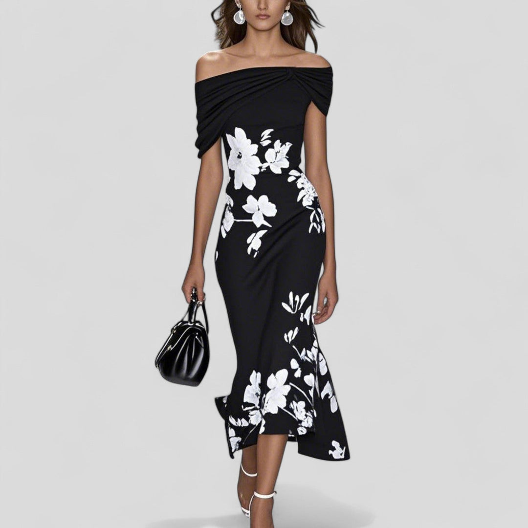 Emma | Damen Luftiges Midikleid mit Print