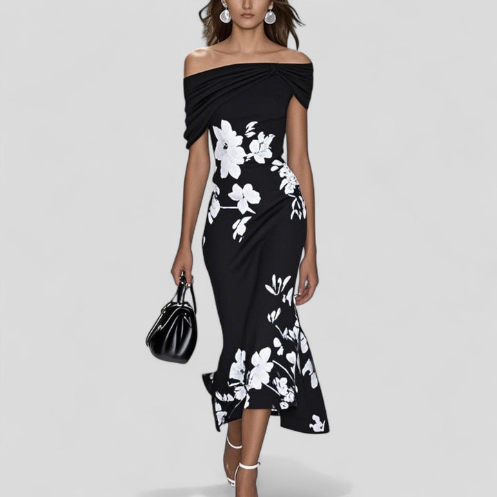 Emma | Damen Luftiges Midikleid mit Print