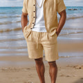 Eriksson | Herren Kurzarm Hemd und Shorts Set