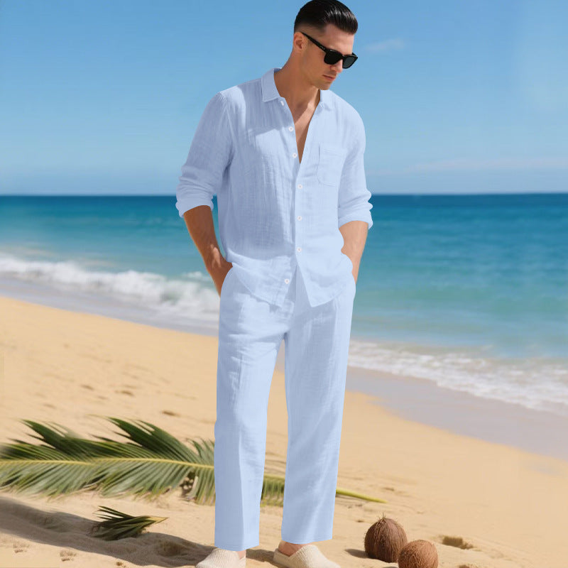 Fabian | Herren Sommerliches Leinen Set