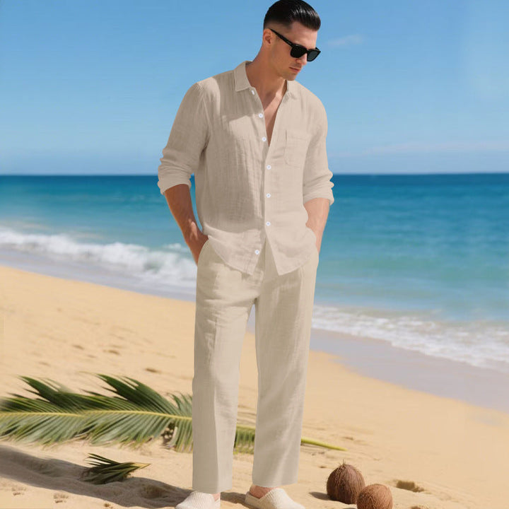 Fabian | Herren Sommerliches Leinen Set