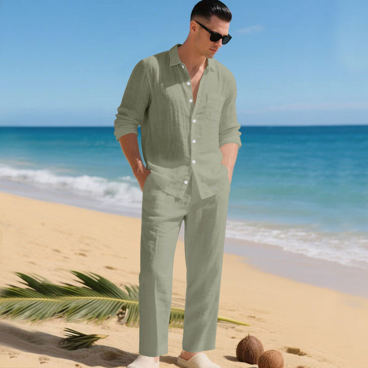 Fabian | Herren Sommerliches Leinen Set