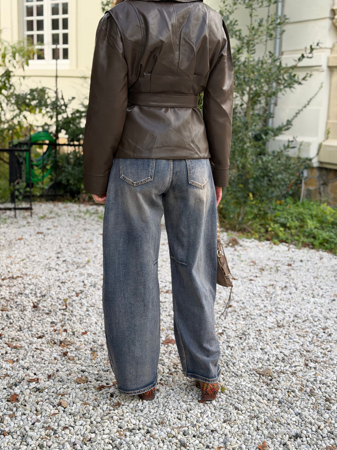 Femke Damen Barrel-Jeans mit hoher Taille und gebogenem Bein