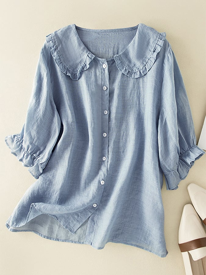 Fenja | Romantische Bubikragen Bluse