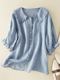 Fenja | Romantische Bubikragen Bluse