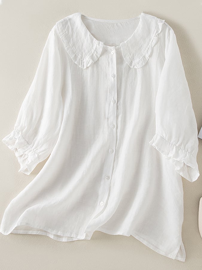 Fenja | Romantische Bubikragen Bluse