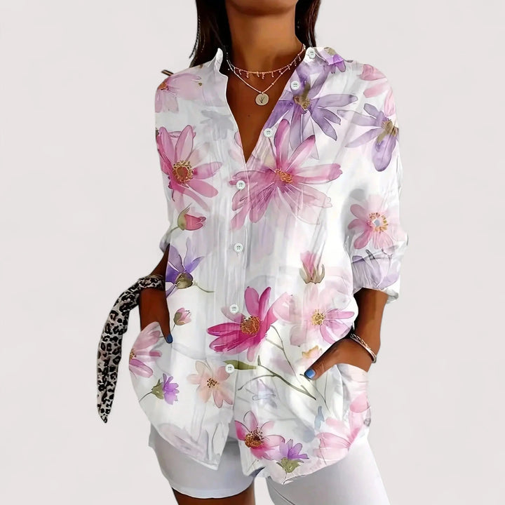 Florentine | Damen verspielte Blumenprint Bluse
