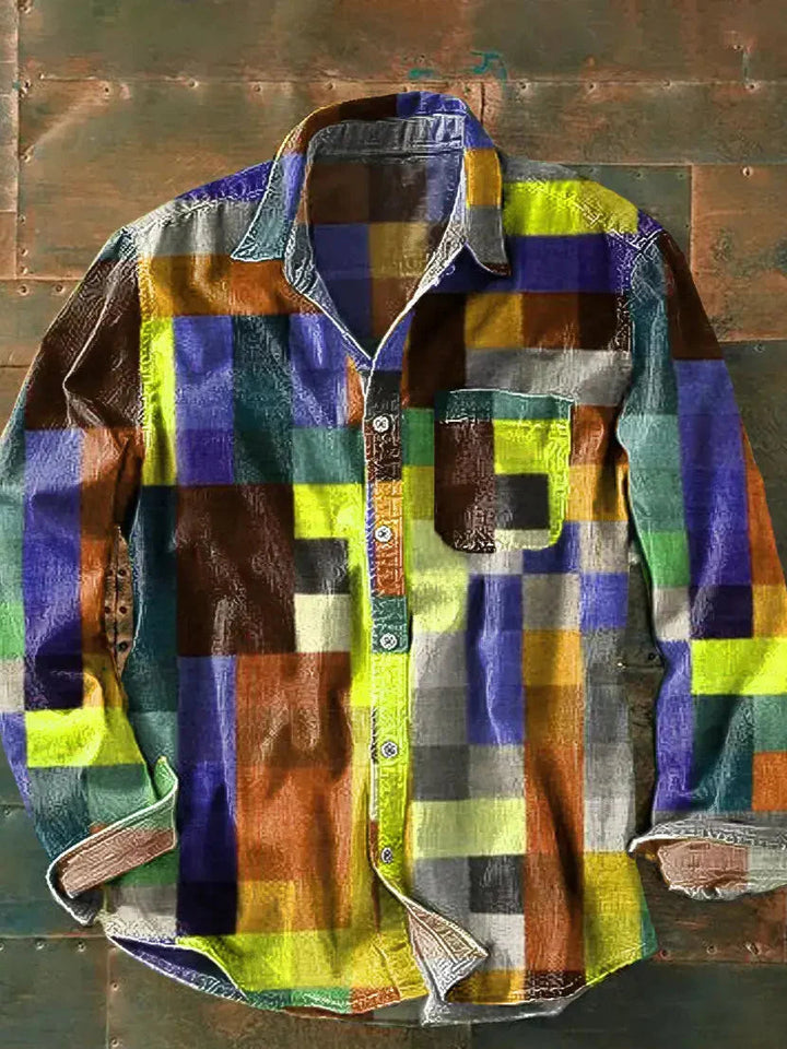 Franz | Herren Langarm Patchwork Hemd