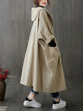 Frieda | Langer Kapuzen-Trenchcoat in Oversized-Passform