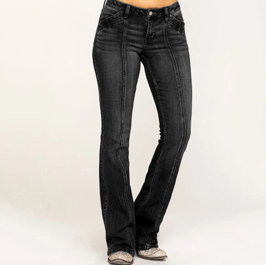 Frieda | Weite Schlagjeans mit hoher Taille