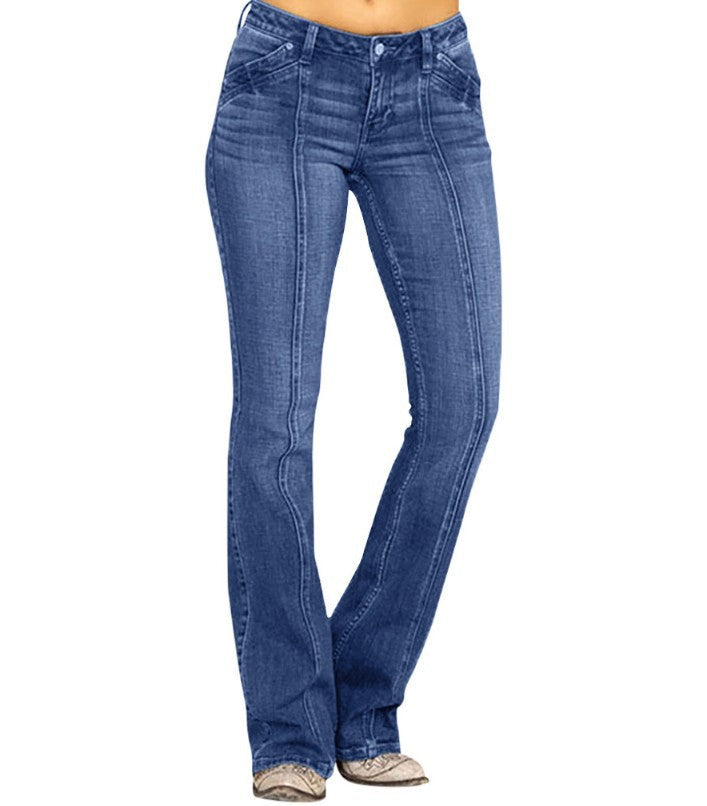 Frieda | Weite Schlagjeans mit hoher Taille