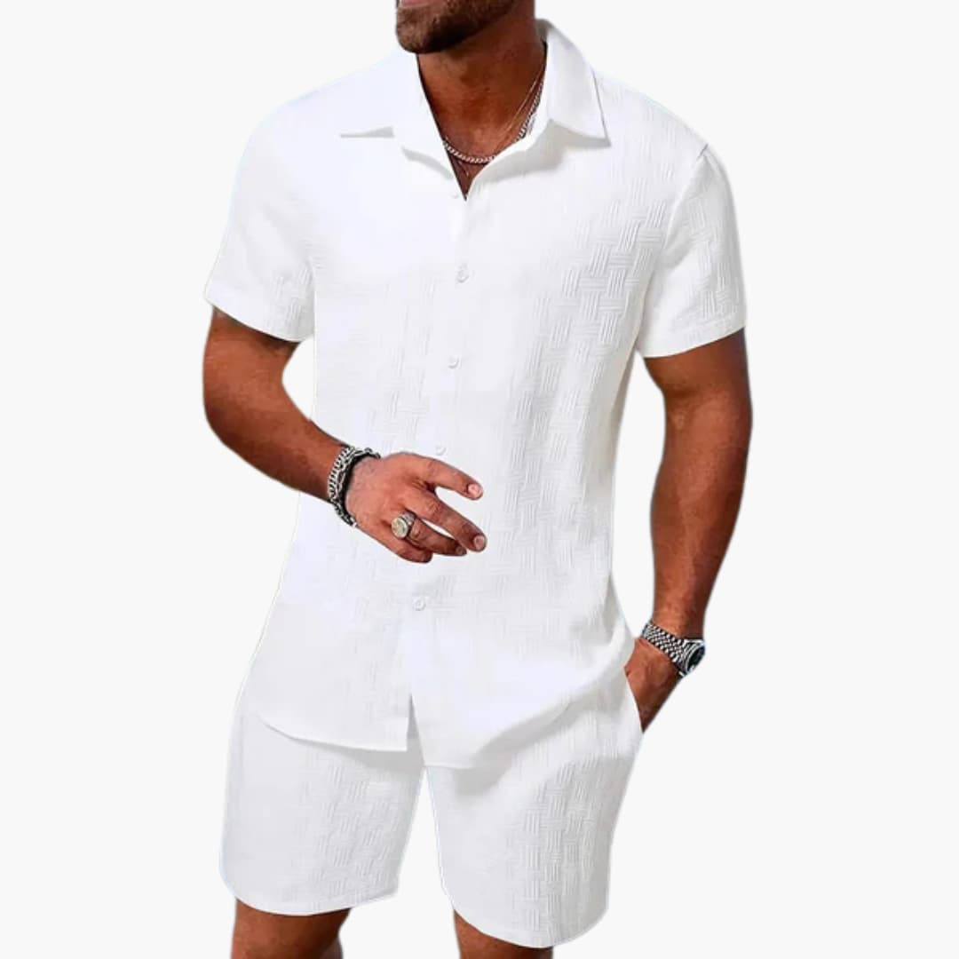 Friedrich | Herren Kurzarm Hemd-Shorts-Set