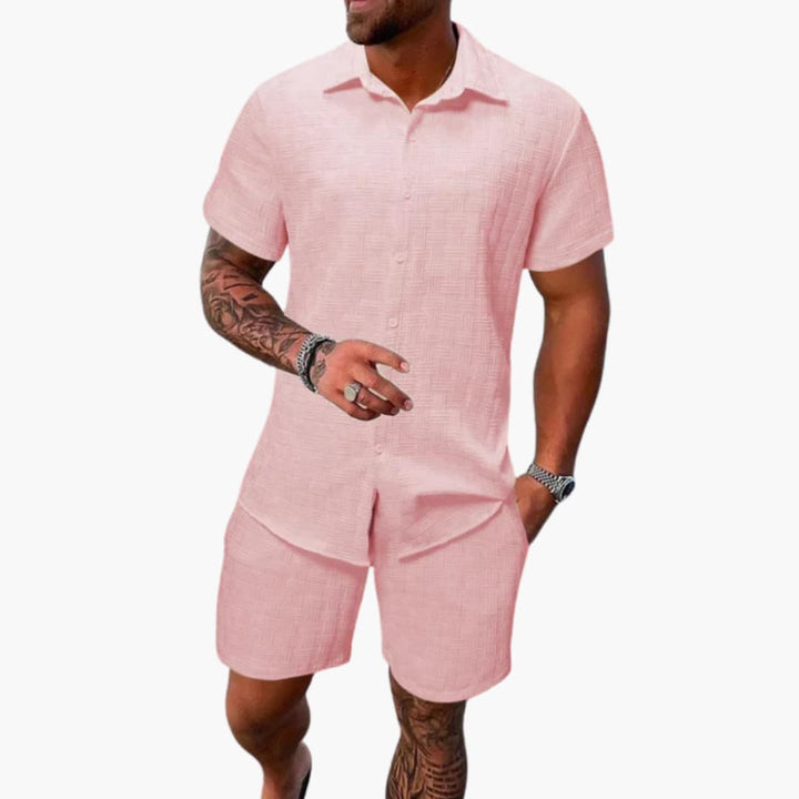 Friedrich | Herren Kurzarm Hemd-Shorts-Set