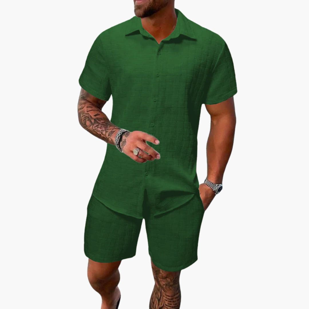 Friedrich | Herren Kurzarm Hemd-Shorts-Set
