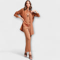 Gerlinde | Damen Dreiteiliges Set mit Shirt, Longcardigan und weiter Hose