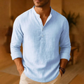 Gero | Herren Modernes Schlichtes Henley Shirt