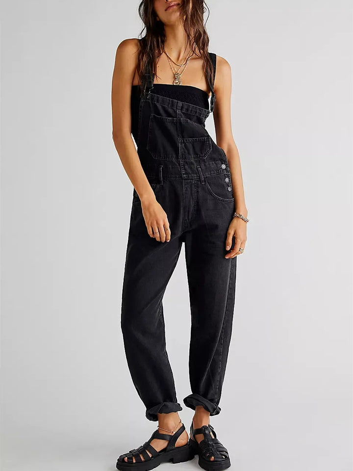 Greta | Bequeme Denim Latzhose