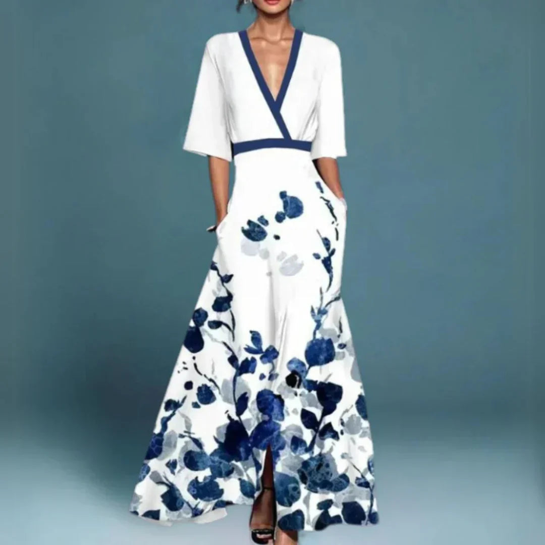 Greta | Damen Florales Festliches Maxikleid