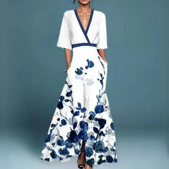 Greta | Damen Florales Festliches Maxikleid