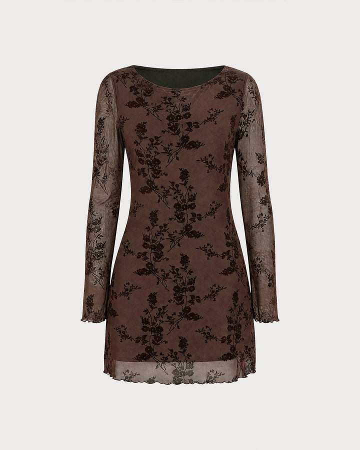 Greta Minikleid Kaffee