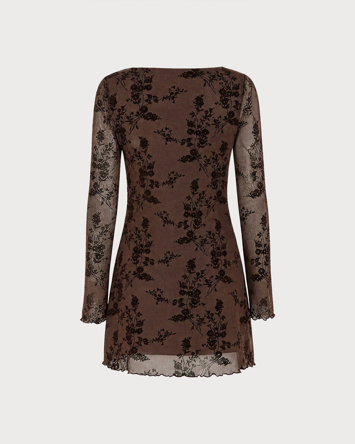 Greta Minikleid Kaffee