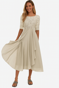 Greta | Fließendes A-Linien Midikleid