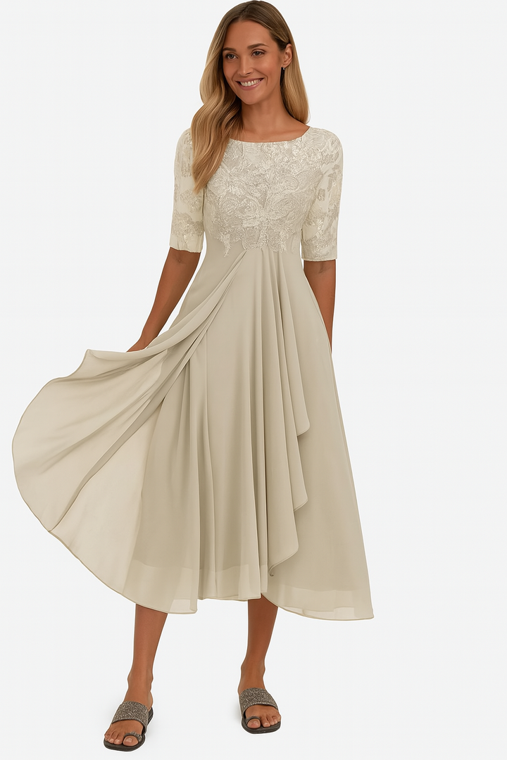 Greta | Fließendes A-Linien Midikleid