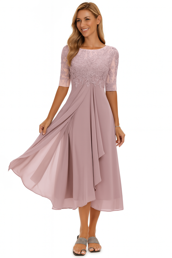 Greta | Fließendes A-Linien Midikleid